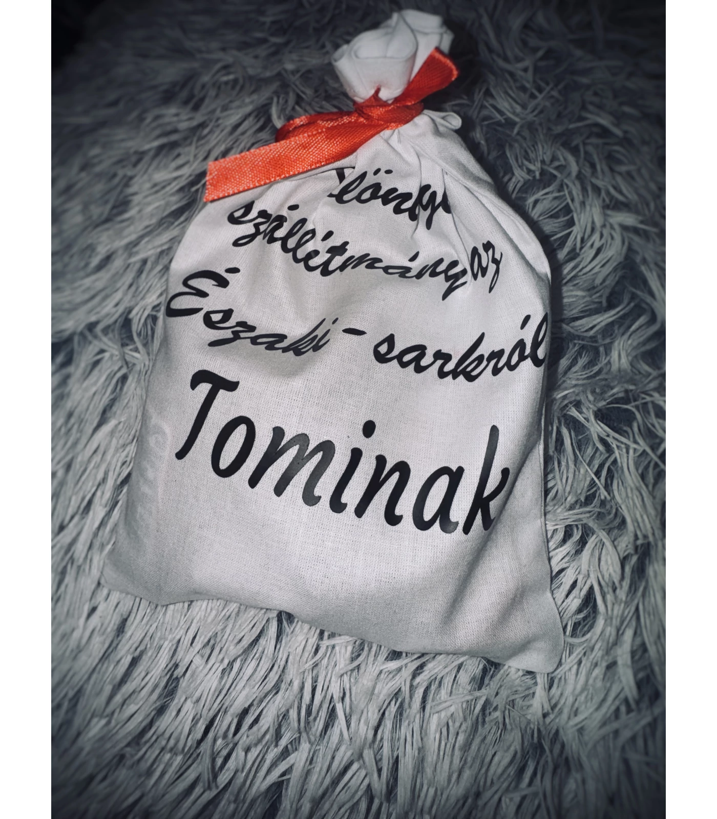 Névre szóló Mikulás zsák – 15×25 cm