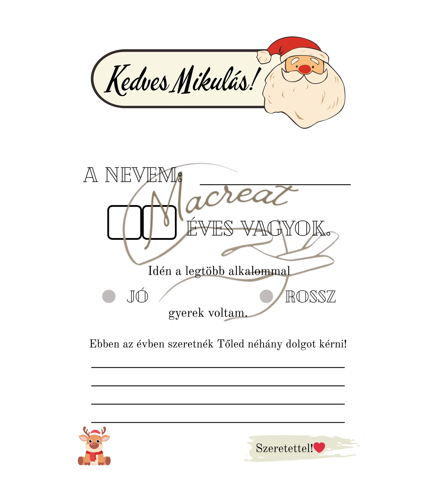 Mikulás levél