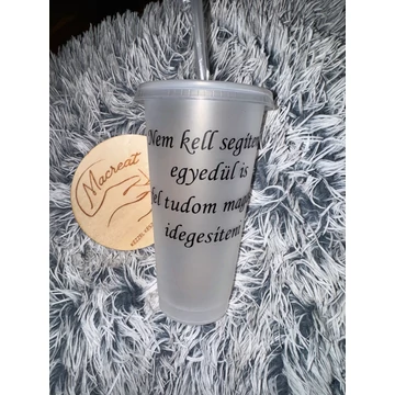 Szívószálas pohár - Egyedül is fel tudom magam idegesíteni