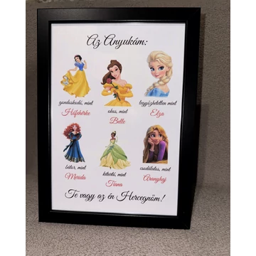 Hercegnős Anyák napi falikép – „Az Anyukám” személyre szabható ajándék