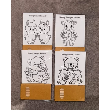 Mini színező színesceruzával