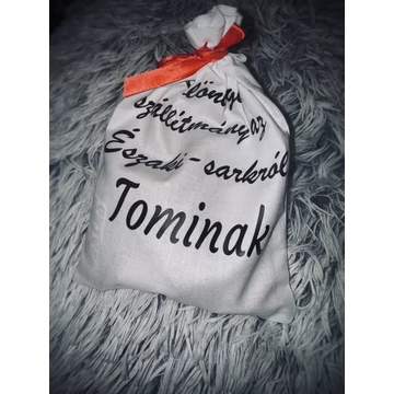 Névre szóló Mikulás zsák – 15×25 cm