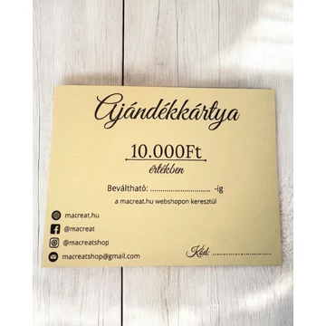 Ajándékutalvány - 10 000Ft